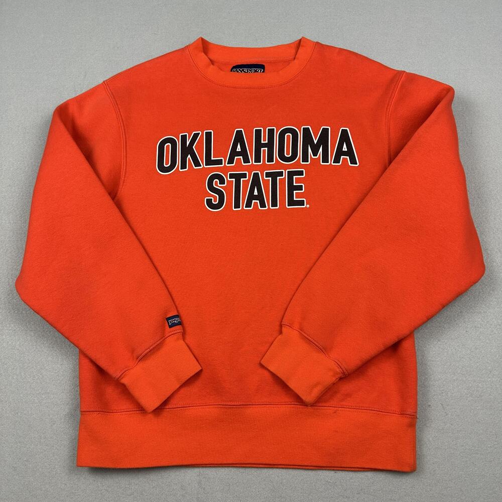 Oklahoma State Sweatshirt Men Small Orange JanSport NCAA College Pullover S